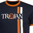 TROJAN RECORDS Retro Racing Stripe Logo T-Shirt N