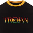 TROJAN RECORDS Retro Logo Ringer T-Shirt (Rasta)