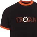 TROJAN RECORDS Retro Outline Logo Ringer T-Shirt B