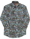 TROJAN RECORDS 60s Mod Big Floral Paisley Shirt