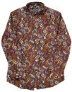 TROJAN RECORDS Psychedelic Floral Paisley Shirt