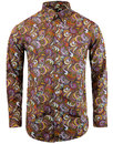 TROJAN RECORDS Psychedelic Floral Paisley Shirt