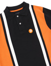 TROJAN RECORDS Ska Mod Stripe Panel Polo Shirt B/O