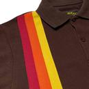 Trojan Retro Mod Racing Stripe Pique Polo Shirt C