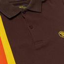 Trojan Retro Mod Racing Stripe Pique Polo Shirt C