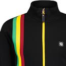 Trojan Retro Racing Stripe Funnel Neck Track Top B