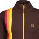 Trojan Retro Racing Stripe Funnel Neck Track Top C