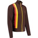 Trojan Retro Racing Stripe Funnel Neck Track Top C