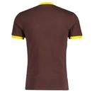 TROJAN RECORDS Retro Logo Ringer Tee (Chocolate)