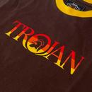 TROJAN RECORDS Retro Logo Ringer Tee (Chocolate)