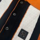 Trojan Records 60s Mod Textured Stripe Polo Orange