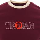 TROJAN RECORDS Outline Logo Ringer Tee (Port)