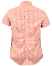 TROJAN RECORDS 60s Mod Short Sleeve Gingham Shirt