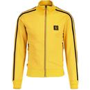 Trojan Retro Sleeve Stripe Funnel Neck Track Top in Mustard TC1043