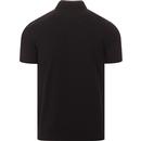 TROJAN RECORDS Retro Mod Dobby Stripe Panel Polo B