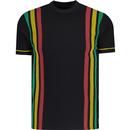 Trojan Records Printed Retro Stripe Pique Tee (B)