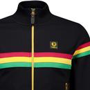 Trojan Men's Retro Stripe Funnel Neck Track Top B