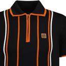 TROJAN RECORDS Mod Tape Zip Neck Knitted Polo B