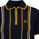 TROJAN RECORDS Mod Tape Zip Neck Knitted Polo N
