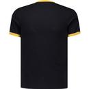Trojan Mod Target Retro 70s Ringer Tee (Black)