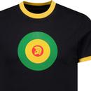 Trojan Mod Target Retro 70s Ringer Tee (Black)