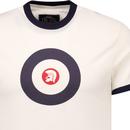Trojan Mod Target Retro 70s Ringer Tee (Ecru)