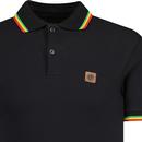 Trojan Three Colour Mod Tipped Pique Polo Shirt B