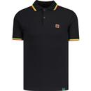 Trojan Three Colour Mod Tipped Pique Polo Shirt B