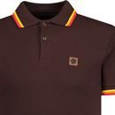 Trojan Three Colour Mod Tipped Pique Polo Shirt C