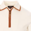 TROJAN RECORDS Mod Zip Placket Knitted Polo Top E