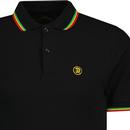 Trojan Retro Triple Tipped Polo Shirt Rasta/Black