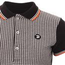 TROJAN RECORDS Women's Mod Houndstooth Polo Top
