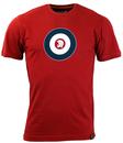 TROJAN Target Retro Mod Ska Logo T-shirt (Blood)