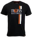 TROJAN Retro Mod Ska Racing Stripe Logo T-shirt B