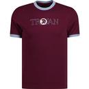 trojan clothing mens retro outline logo print tshirt port