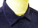 TukTuk Retro Sixties Navy Cord Mod Pullover Shirt