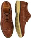 Turnmill PETER WERTH 60s Mod Tobacco Suede Brogues