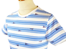 Shelby UCLA Retro Indie Mod Stripe Crew T-shirt 