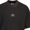 Umbro Black Washed High Neck Boxy Fit 90s Tee 