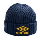 Umbro x Gio Goi Retro 1990s Football Casuals Indie Beanie Hat in Patriot Blue