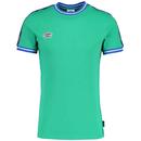 Umbro Centenary Infilled Logo Retro Taped Sleeve Tee in Peppermint Green