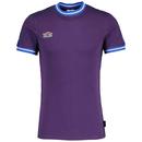 Umbro Centenary Infilled Logo Tape Sleeve Tee in Purple Velvet 