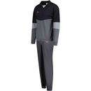 Umbro Pique Panelled Drill Top and Pants Retro Tracksuit in Black and Iron Gate