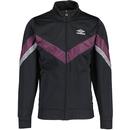 Umbro Sports Style Club Tricot Jacket in Black and Potent Purple UMJM0787 LRJ