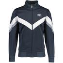 Umbro Sports Style Club Tricot Track Jacket in Nimbus Cloud and Collegiate Blue UMJM0787 LP9