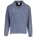 Umbro Men's Retro 1980s Washed Drill Top in Blue Mirage 66639U MS9