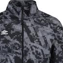 Umbro Black Camo 80s Funnel Neck Taped Track Top 