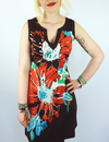 Fander VILA JOY Retro 70s Mod Floral Tunic Dress