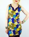 Miel VILA JOY Retro 70s Mod Honeycomb Tunic Dress