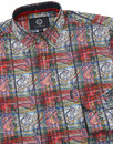 Paisley Tartan VIYELLA 60s Mod Button Down Shirt